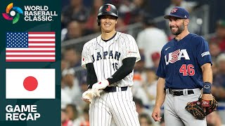 United States vs Japan Game Highlights  2023 World Baseball Classic Final [upl. by Eilujna]