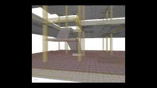 Animación Estructura con Forjados Reticulares en ESwin [upl. by Emanuel]