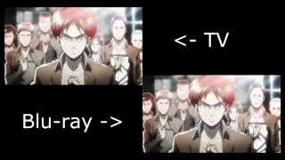 Shingeki no Kyojin Opening 1 Comparison TV  Bluray  1080p [upl. by Atinnor]