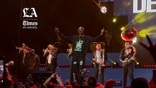 Snoop Dogg abre concierto de la Banda MS y luego cantan a dueto “Qué Maldición” [upl. by Eimmac735]