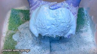 Dry plastic sponges  bleach 🤍Squeezing sponges asmr [upl. by Ramirol]