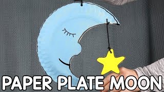 Moon Paper Plate Craft for Kids [upl. by Gerianna]