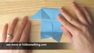 How to make an origami pajarito small bird from the pig boat  windmill base [upl. by Trinee]