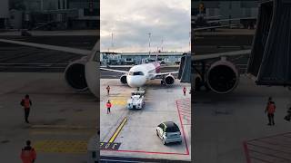 PUSHBACK  Wizz Air A321 Neo at Rome’s Fiumicino Airport aircraft airplane travel flight plane [upl. by Bean]