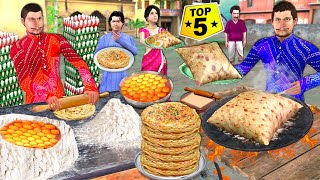 Cheese Pillow Paratha Zero Fat Chole Kulcha Cooking Street Food Collection Hindi Kahani Stories [upl. by Cortie]