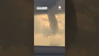 Closeup of Waterspout on Lake Michigan  AccuWeather [upl. by Raines794]