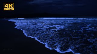 FALL ASLEEP IMMEDIATELY ★︎ Relaxing Ocean Sounds At Night  Healing Of Stress Anxiety 4K [upl. by Burchett]