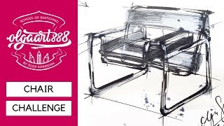 ✏️CHAIR CHALLENGE how to draw Marcel Breuers quotWassilyquot chair Episode 1 [upl. by Laenaj]