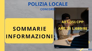 LE SOMMARIE INFORMAZIONI nellambito penale e le INFORMAZIONI nel procedimento amministrativo [upl. by Lovell]