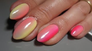 Manicure hybrydowy SEMILAC  Jak zrobić ombre  Basevehei [upl. by Marston250]