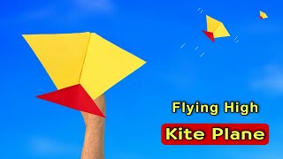 paper kite plane flying kite how to make patang plane best kite airplane fly kite [upl. by Nirrek701]