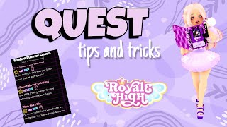 How to Level up FASTER Using These Quest Tips  Royale High Tips and Trick [upl. by Bouchard]