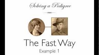 Solving a Pedigree  the Fast Way example 1 [upl. by Litch]