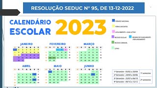 Calendário Escolar 2023 [upl. by Ahsimin]