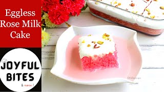 முட்டை இல்லாத ரோஸ் மில்க் கேக்  Eggless Rose Milk Cake in Tamil  Rose Milk Recipes [upl. by Nuahsed558]