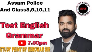 Test on Determiners for class 7891011 and Assam police [upl. by Thalia]