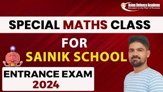 math live class for sainik school entrance exam 2024  PYQ and mock test of GK 6th and 9 [upl. by Curson714]