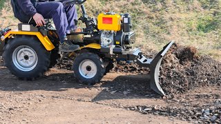 Minitractor 4x4 diesel 12CP Campo12 609 de la progarden Probă cu lama pentru zăpadă [upl. by Sletten117]