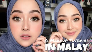 Easy Full Glam Makeup tutorial in Malay [upl. by Amyas307]