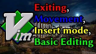 Learn Vim Exiting Movement Insert mode Basic Editing [upl. by Htebazile549]