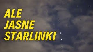 Satelity Starlink nad Poznaniem Bardzo jasny przelot [upl. by Malvina]