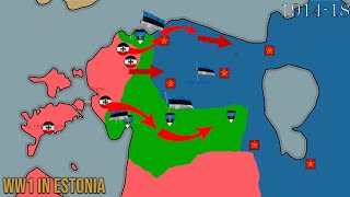 History Of WW1 In Estonia in 50 Seconds  Real Time Animated Map [upl. by Michon]