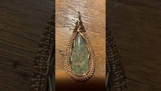 Unakite Jasper Pendant art love crystals pendant jewelry jewelrydesign jewelrymaking [upl. by Doelling450]