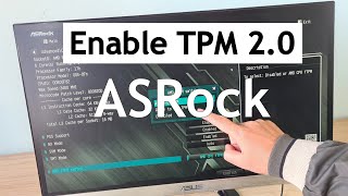 How to enable TPM 20 on ASROCK to install Windows 11 [upl. by Hermia]