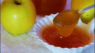 مربى التفاح🍏 باسهل واسرع وانجح طريقة👌👌👌 جربوه او ردو عليااااapple jamconfiture de pommes [upl. by Ahseyt414]