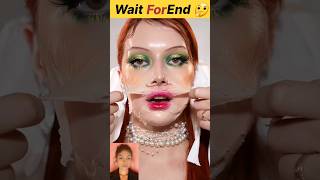 Porcelain Skin Makeup Remove🤔😳😳 shorts youtubeshorts makeup makeuptutorial makeuphacks remove [upl. by Colley907]