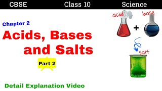 Acids Bases and Salts Part 2  Chapter 2  CBSE Class 10 Science [upl. by Isewk]