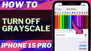 How to Turn Off Grayscale on iPhone 15 Pro [upl. by Atineg]