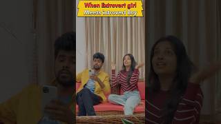 When extrovert girl meet introvert boy😂😂😂 comedyshorts micset sriram [upl. by Vinia]