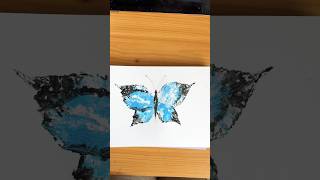 Stunning Butterfly Art Made From Leaves art drawing Painting shorts trending color subscribe [upl. by Veronika92]