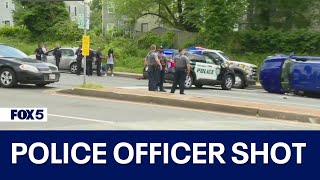 DC police officer shot potential suspect apprehended in Landover [upl. by Yates]