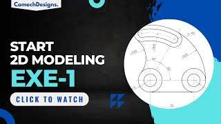 Start 2D Modeling with SolidEdge  Solid Edge Sketch Command  SolidEdge Course  Exercise1 [upl. by Cherianne]