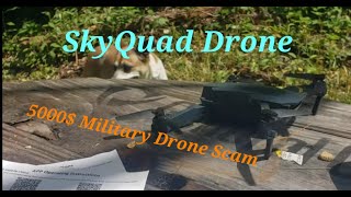 SkyQuad QuadAir Novum Drone Tactical X 5000 Military Drone Scam Review its a 30 kids drone [upl. by Maxey840]