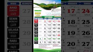 Kalender Bulan September 2023 Kalender Tahun 2023 [upl. by Aihsekyw]