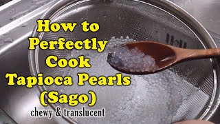 How to cook Tapioca Pearls Sago  perfectly chewy and translucent  Life OKay [upl. by Ajnek373]