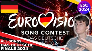 Das Deutsche Finale Reaction 🇩🇪  Germany Eurovision 2024 [upl. by Inuat]