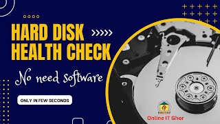 Hard disk health check  Hard disk health check CMD  Hard drive health check command prompt🔥🔥 [upl. by Grace]