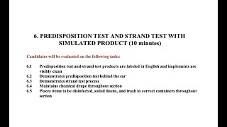 Part 6  PREDISPOSITION amp STRAND TEST  Georgia State Board of Cosmetology Practical Exam BBA [upl. by Asyram]