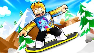 Becoming The Fastest In Roblox Snowboard Race Simulator [upl. by Naujuj986]