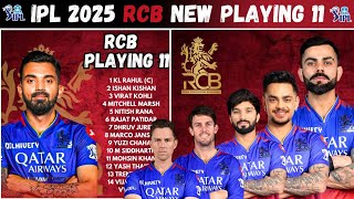 IPL 2025 RCB New Playing 11  IPL 2025 RCB New Squad [upl. by Ilana867]