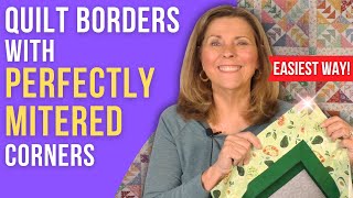 Quilting Borders How to Miter Corners the EASY Way [upl. by Elamrej]