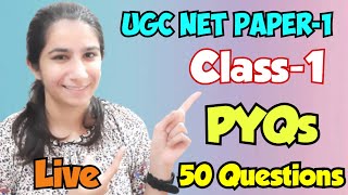 Class1  UGC NET Dec 2023 Paper1  PYQs Practice  Complete Paper50 Questions InculcateLearning [upl. by Jarus]