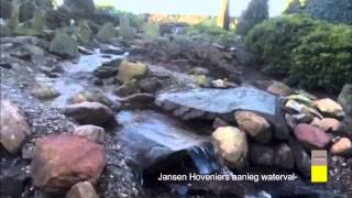 Waterval aanleggen in tuin  Jansen Hoveniers [upl. by Ammann]