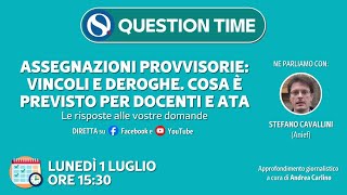 Assegnazioni provvisorie vincoli e deroghe Cosa è previsto per docenti e ATA [upl. by Leima]