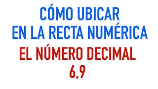 Ubica en la recta numérica el número decimal 69 [upl. by Llenral]