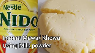 Instant homemade KhoyaMawa Recipe  Khowa Recipe  How to make mawa using Milk Powder [upl. by Juliana]